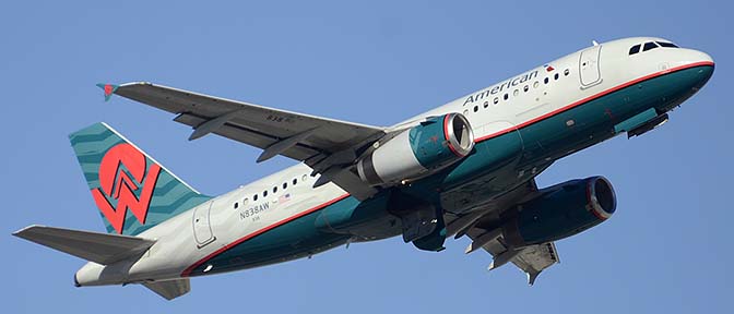 American Airbus A319-132 N838AW America West, Phoenix Sky Harbor, January 3, 2015